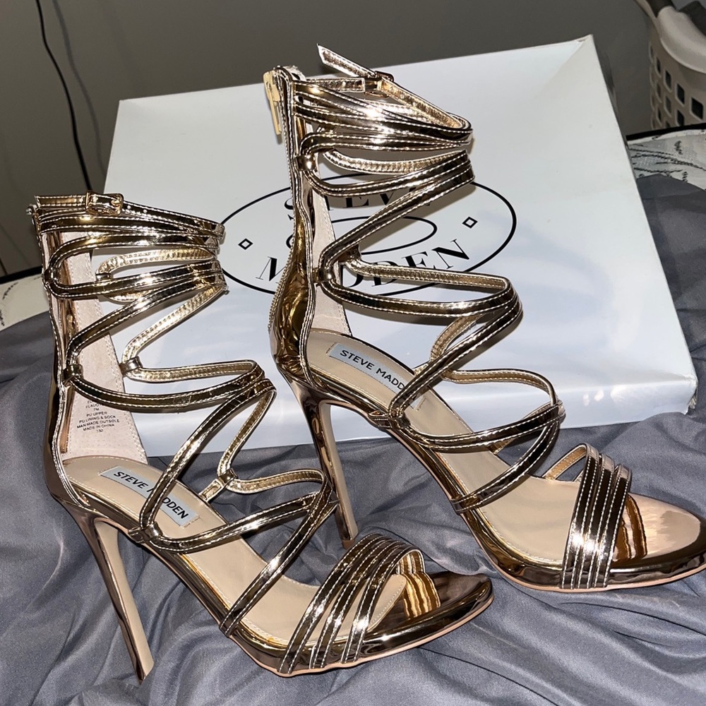 Rose Gold heels from Steve Madden